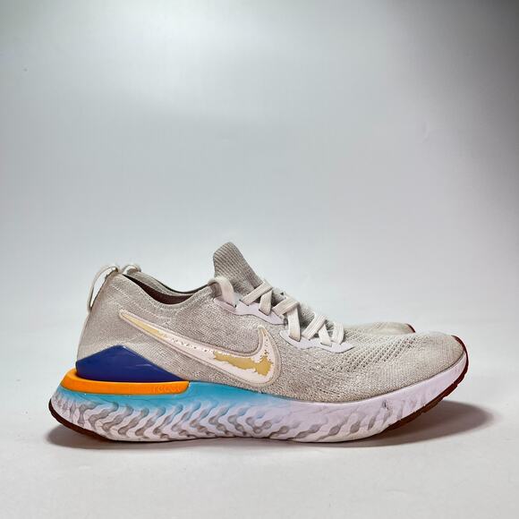Nike Shoes - Nike Epic React Flyknit 2 Gray Blue Running Shoes BQ8927-104 Women's Size 10
